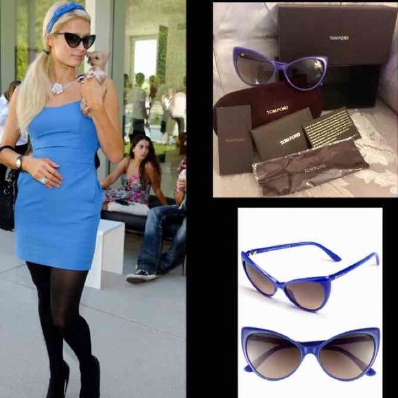 TOM FORD Blue Cat Eye Injected Sunglasses - Picture 6 of 8